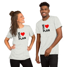 Load image into Gallery viewer, LOVE THE PLAN: Short-Sleeve Unisex T-Shirt (black text)
