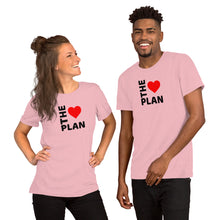 Load image into Gallery viewer, LOVE THE PLAN: Short-Sleeve Unisex T-Shirt (black text)
