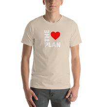 Load image into Gallery viewer, LOVE THE PLAN: Short-Sleeve Unisex T-Shirt (white text)
