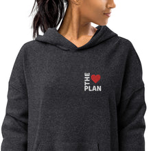 Load image into Gallery viewer, LOVE THE PLAN: Unisex Sueded Fleece Hoodie
