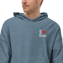 Load image into Gallery viewer, LOVE THE PLAN: Unisex Sueded Fleece Hoodie
