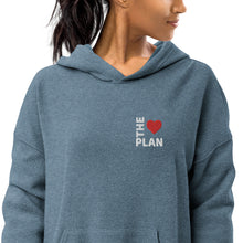 Load image into Gallery viewer, LOVE THE PLAN: Unisex Sueded Fleece Hoodie
